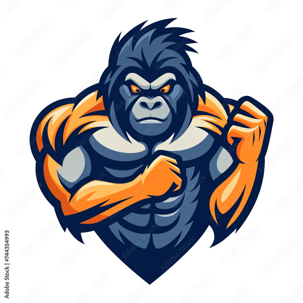 Obraz premium Powerful Gorilla Illustration