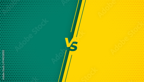 dual challenge versus vs poster with halftone effect
