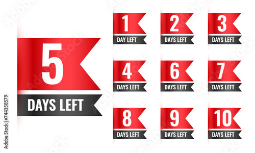 number of days to go template for retail or online store