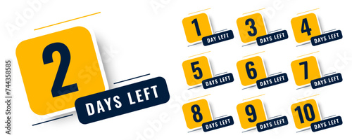 countdown big date announcement template with number of days left badge