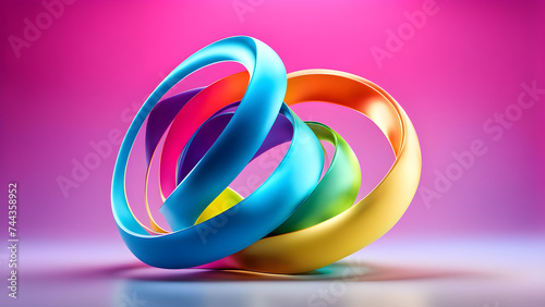 3d-twisted-curve-shape-abstract-sculpture-intertwined-ribbons-floating-in-an-empty-space-shadows