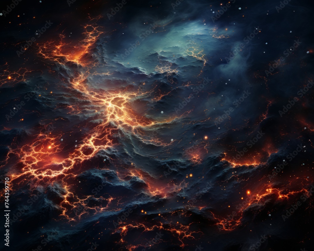 An AI generated artwork capturing the intricate beauty of a distant galaxy