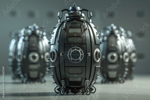 3d render of a voice activated grenade with multiple detonation modes photo