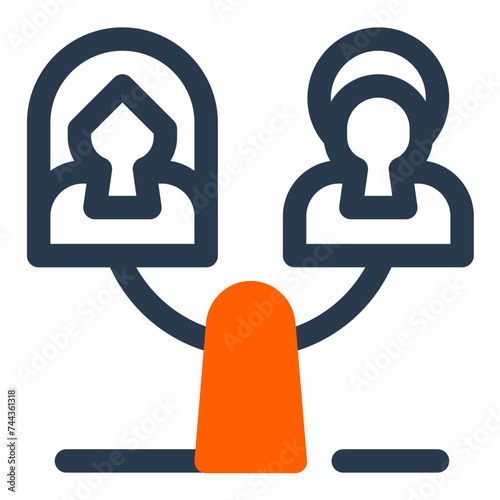 Striving for Equality on Women's Day Vector Icon Illustration