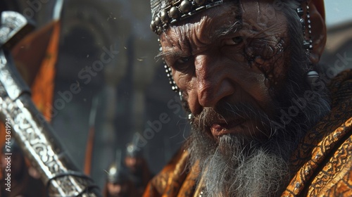 Covered in battle scars and wielding a mighty axe a veteran Janissary reflects on their years of service to the Sultan.