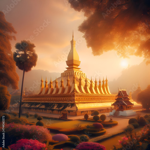 Thad Louang stupa photo