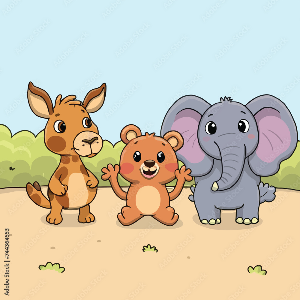 2d vector illustration for  learning cartoon character design for letters of the English language
