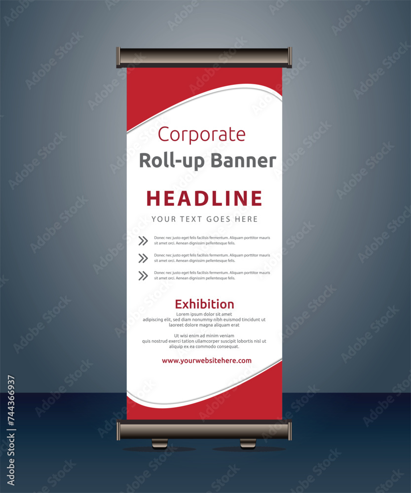 Vector corporate roll up banner design template Vector corporate roll up banner design template
