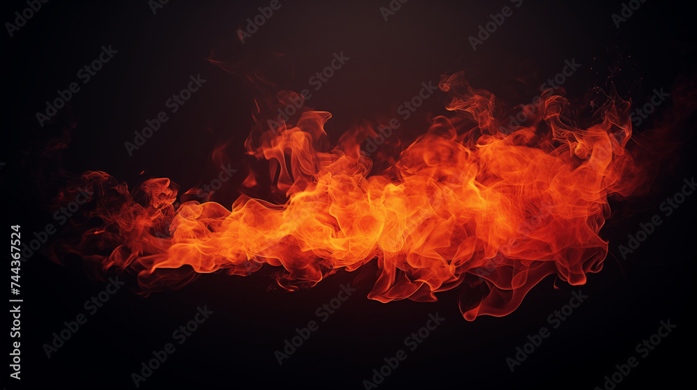 Ethereal Flames amidst Dark Backdrop. Generative AI. Ethereal Flames amidst Dark Backdrop. Generative AI.