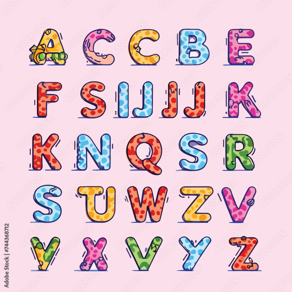 2d vector illustration for learning cartoon character design for letters of the English language
2d vector illustration for learning cartoon character design for letters of the English language