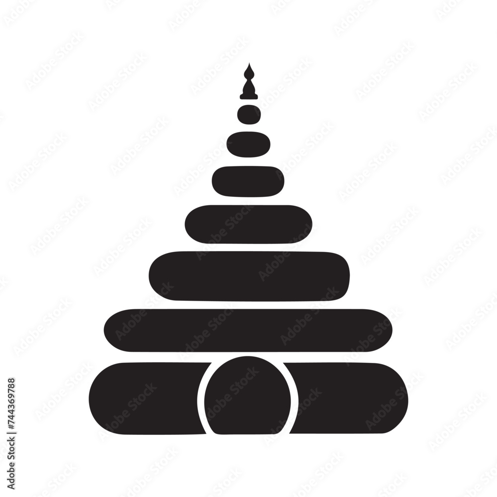 Temple icon in simple style isolated on white background Temple icon in simple style isolated on white background