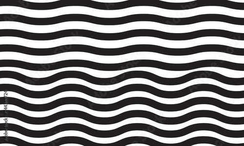 Black and white abstract striped.  Vector illusion.