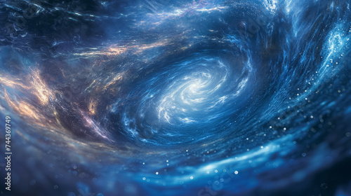 Galactic swirl in deep space.