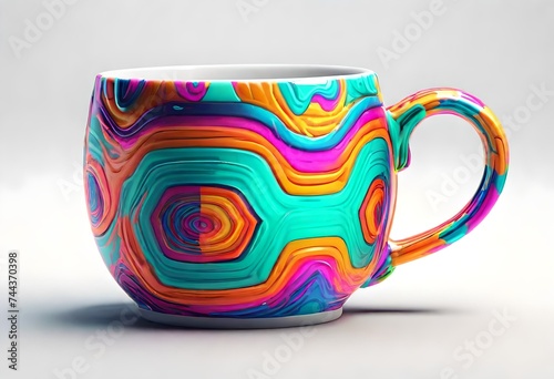 isolated colorful pattern coffee mug tea cup