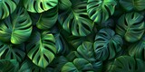 Seamless monstera pattern. Vintage botanical 3d illustration for printing fabric, wrapping paper, packaging.