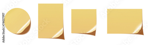 Message sticky note sticky stickers or Yellow stick note isolated. png transparency 