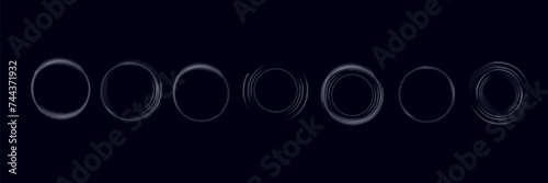 Abstract neon background. luminous circle. Luminous spiral cover. Wake wave, fire path trail line and swirl effect curve. Food isolated. space tunnel.