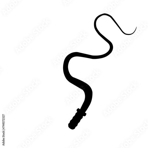 Cowboy whip Silhouette 