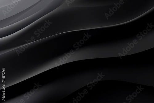 abstract, simple and modern wavy lines on dark gray and black background
