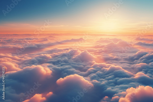 aerial photo of sunrise above the clouds