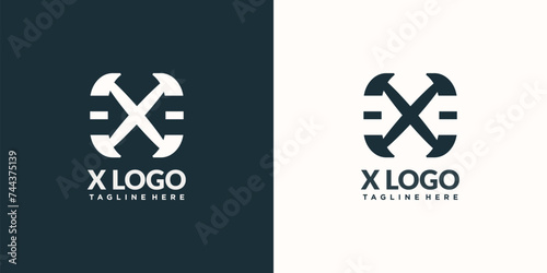 x logo design vector illustration template