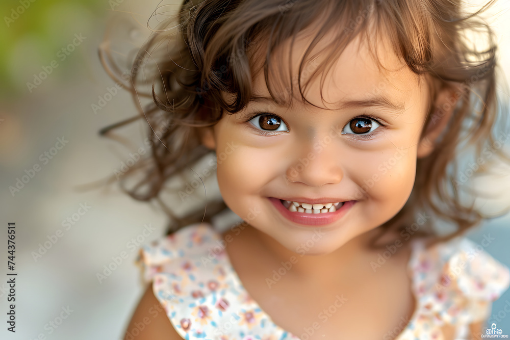 Close up of a beautiful little girl smiling Close up of a beautiful little girl smiling