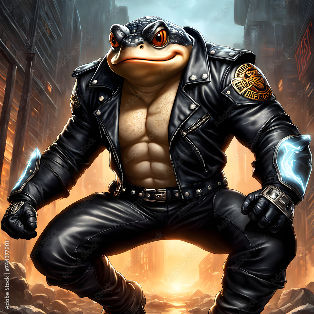 Musular Toad The muscular toad standing before me was a sight to behold, with its ...