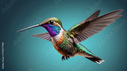 a hummingbird is flying near a flower