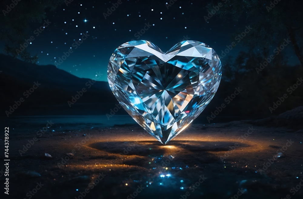 Fototapeta premium heart shaped diamond