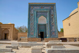 Portal of the medieval mausoleum of the Timurid dynasty. The Shah-i-Zinda complex. Samarkand, Uzbekistan