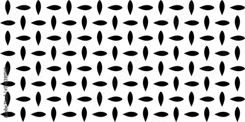 Monochrome Black and White Geometric Seamless Pattern. Leaf Style Modern Vector Pattern. A seamless vector background. Black and white texture. rounded rectangles