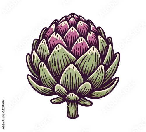 Artichoke Hand drawn vector illustration graphic