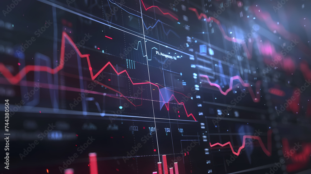 fintech background with chart fintech background with chart