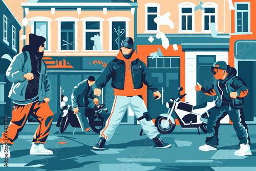hooligans on the street