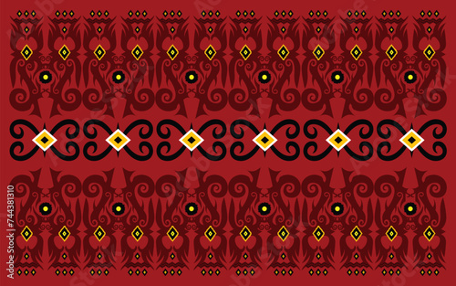 Kalimantan Dayak motif background. vector illustrator
