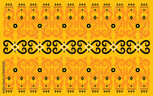 Kalimantan Dayak motif background. vector illustrator