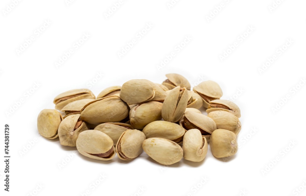Pistachio Nut Isolated on White Background with Copy Space Pistachio Nut Isolated on White Background with Copy Space