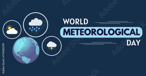 World Meteorological Day, celebration or campaign banner design