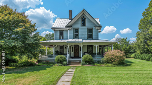 This fully renovated Victorian farmhouse exudes warmth and character. From the quaint front porch to the detailed craftsmanship inside no detail has been overlooked in preserving © Justlight