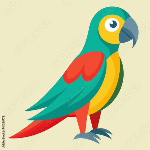 Perrot bird animal pet vector illustration cartoon pretty cute
