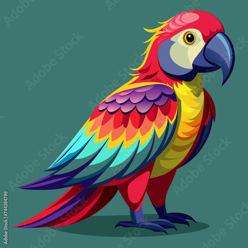 Perrot bird animal pet vector illustration cartoon pretty cute 