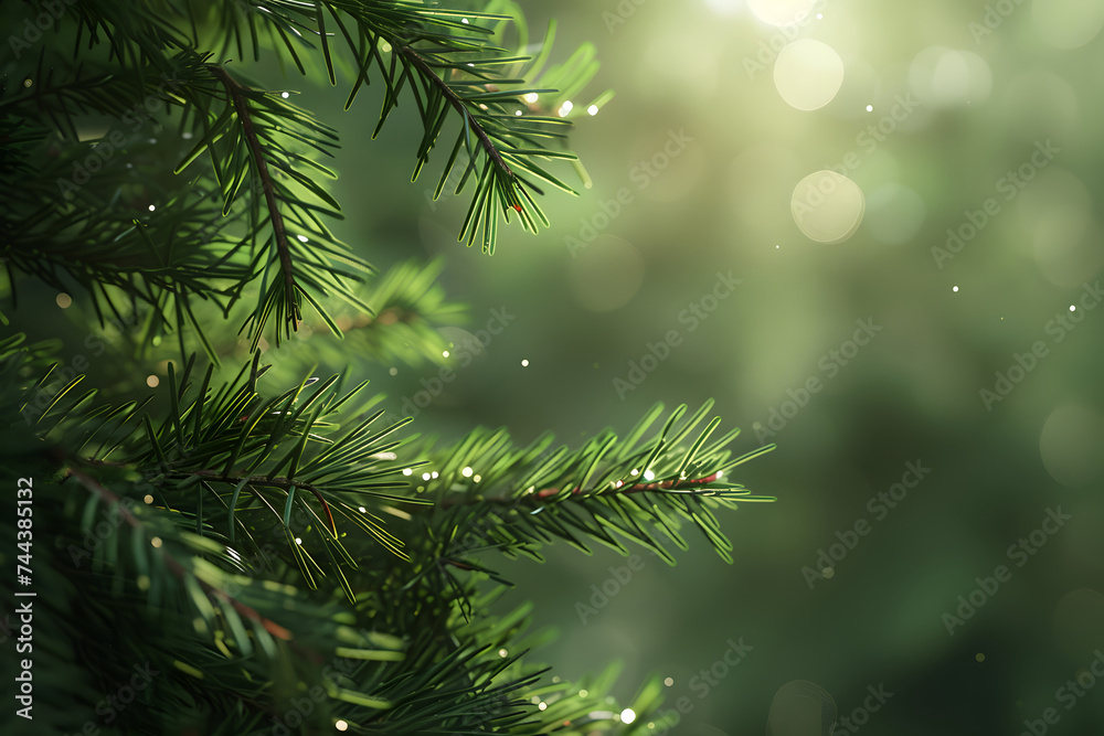 Close up of Fir tree brunch Close up of Fir tree brunch