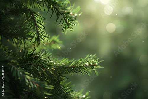 Close up of Fir tree brunch