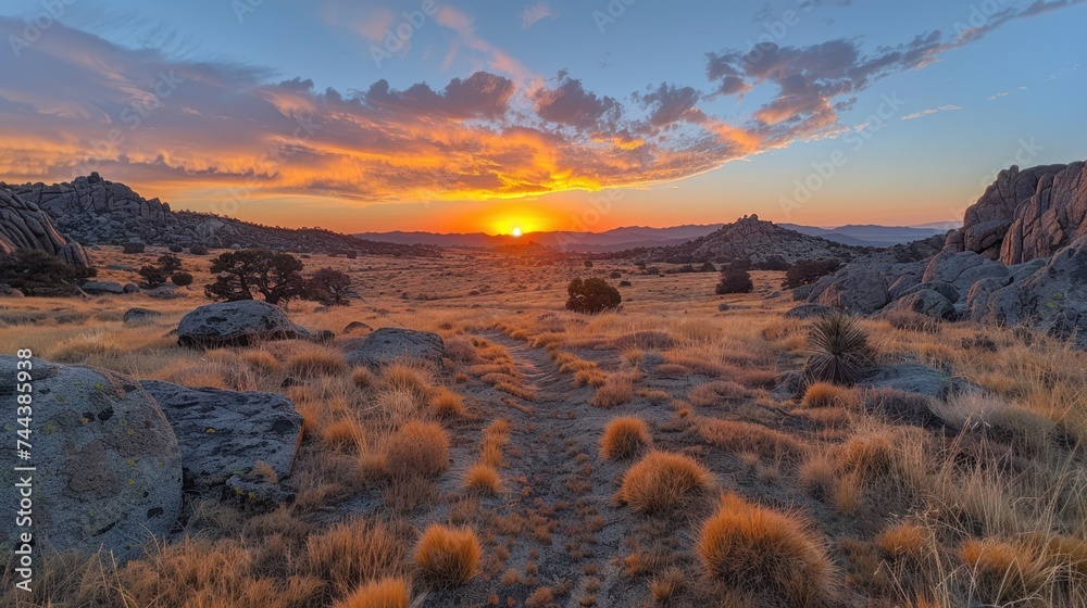 Sunrise at Joshua Tree National Park in Southern California AI generated