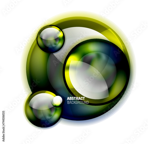 Abstract Glass Circle Banner Template © antishock
