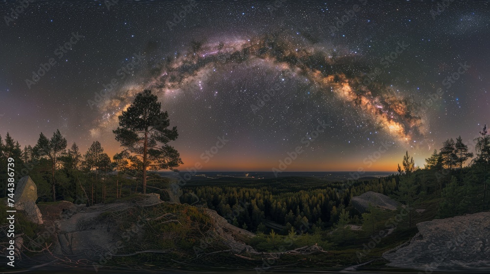 Milky Way stretches across the night sky