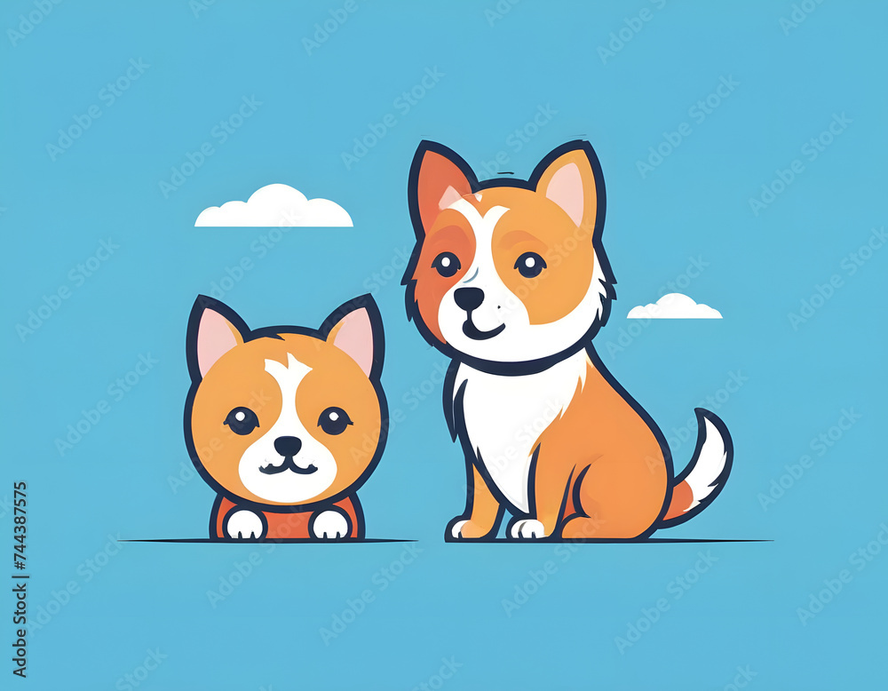fox and a dog 