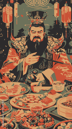 Chinese Old King Illustration photo