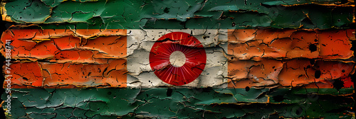 Niger flag depicted in paint colors on old and dirty oil barrel wall closeup,
Textured flag of lesotho on metal wall colorful natural abstract photo