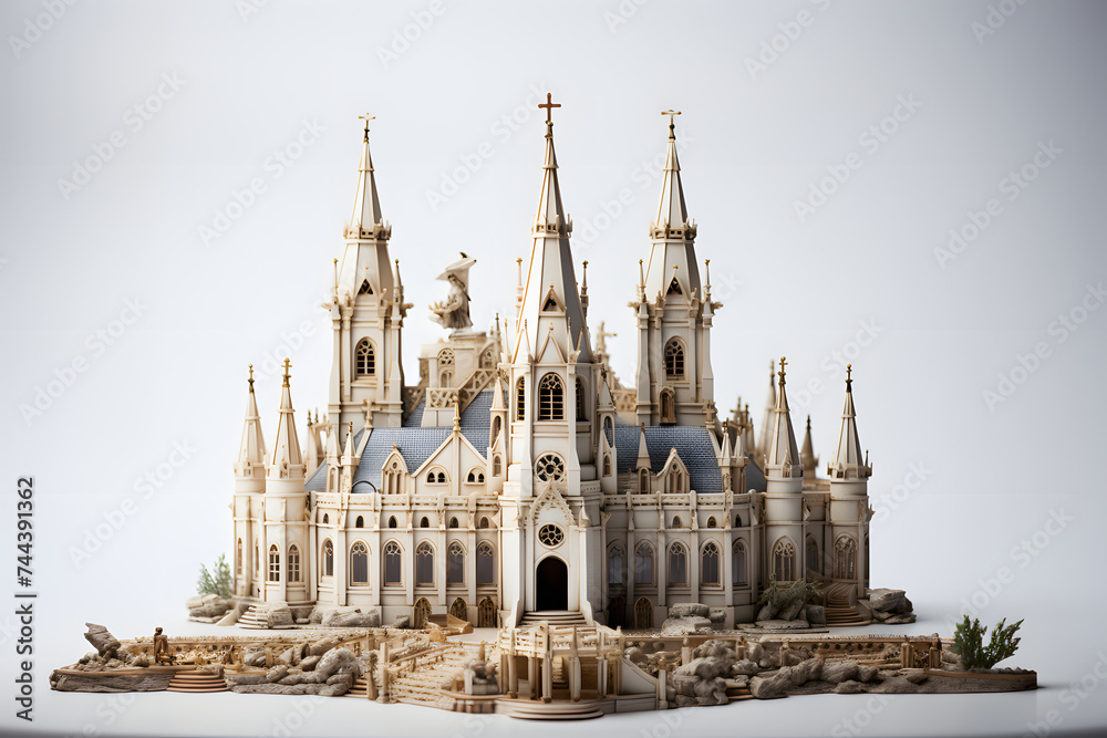 Miniature Cathedral with Holy Cross
